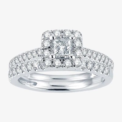 Modern Bride® Signature 1 CT.T.W. Natural Diamond 14K White Gold Engagement Ring