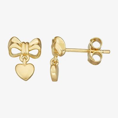 Girls 14K Gold Over Silver 17mm Hoop Earrings