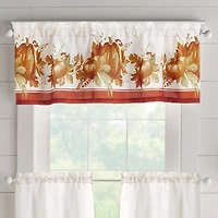 Threadmade Autumn Pumpkin Grove 3-pc. Rod Pocket Window Tier