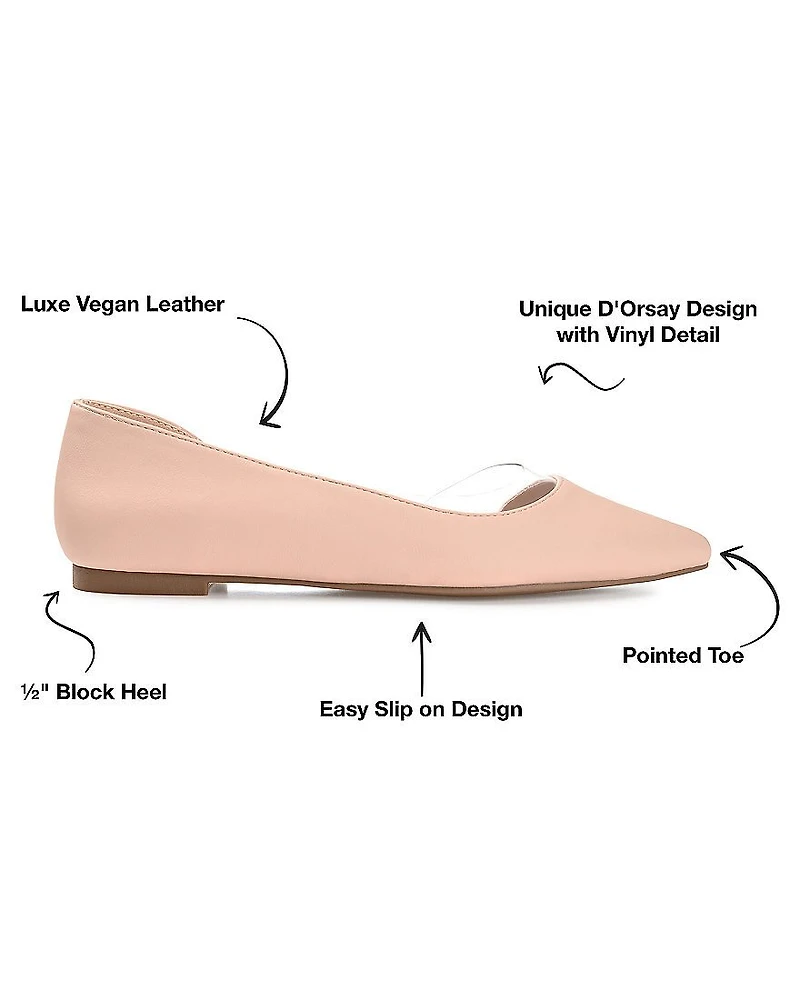 Journee Collection Mikki Womens Pointed Closed Toe Ballet Flats