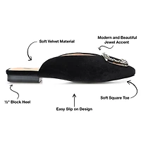Journee Collection Sonnia Womens Square Closed Toe Mules