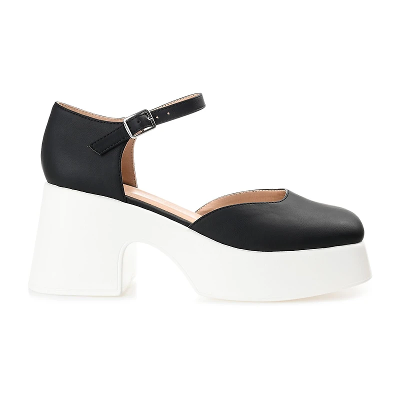 Journee Collection Lizaa Womens Square Closed Toe Block Heel Pumps