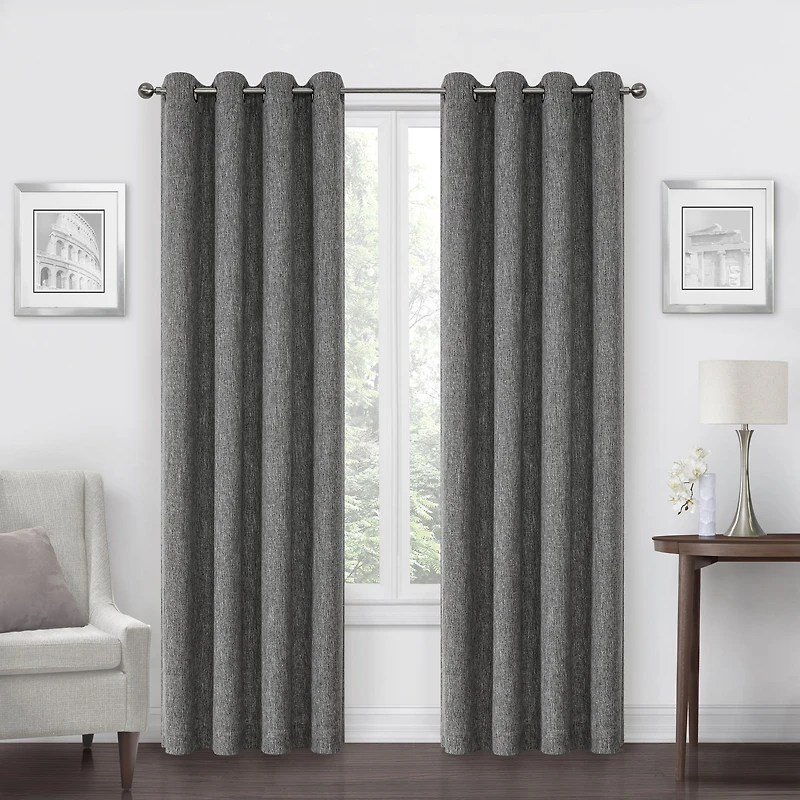 Max Blackout Campbell Grommet Top Energy Saving 100% Single Curtain Panel
