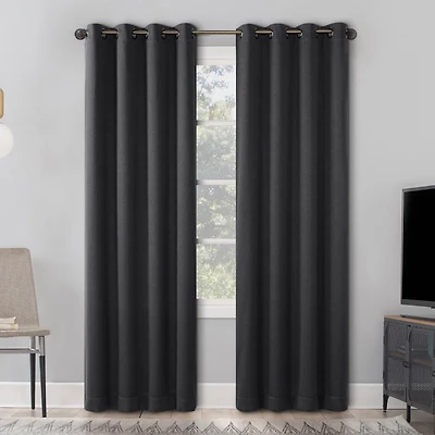 Sun Zero Orleans Grommet Top Energy Saving 100% Blackout Single Curtain Panel
