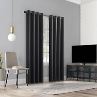 Sun Zero Orleans Grommet Top Energy Saving 100% Blackout Single Curtain Panel
