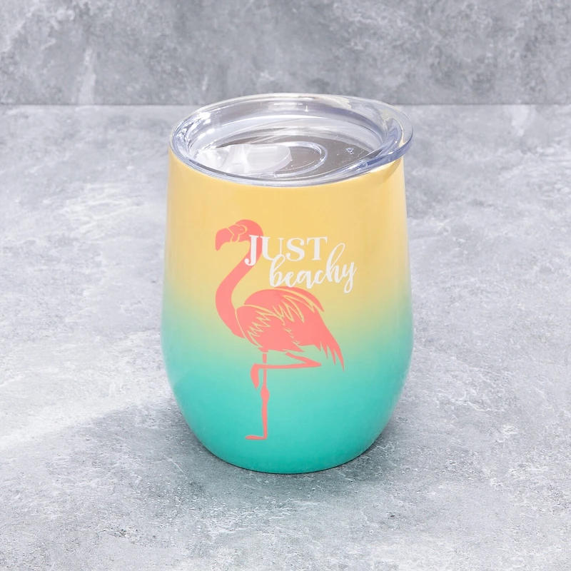 Cambridge 12oz Stemless 'Just Beachy' Wine Tumbler