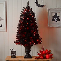 Nearly Natural 4ft Black Halloween Faux Artificial Plant