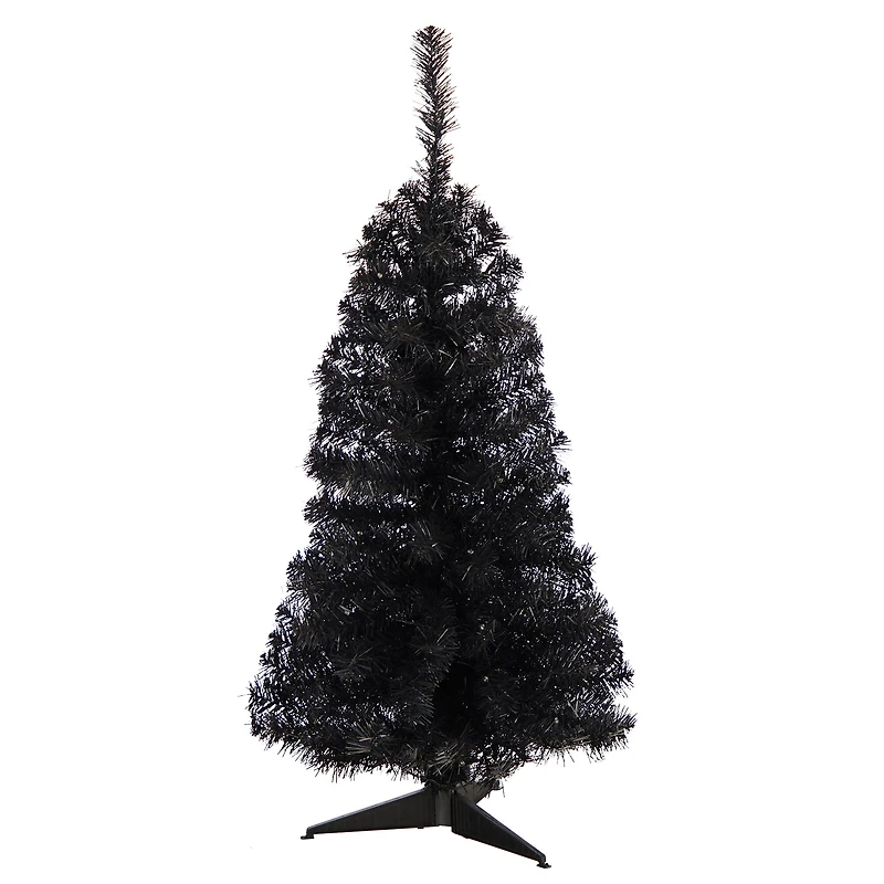 Nearly Natural 3 Foot Black Faux With Lights Halloween Tree