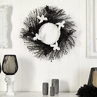Nearly Natural "22"" Halloween Ghost Bats Twig" Wreath