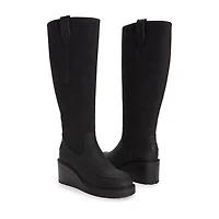 Muk Luks Womens Sloane Wedge Heel Dress Boots