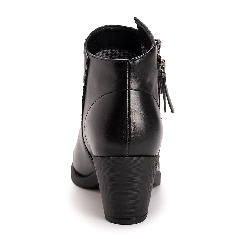 Muk Luks Womens Yellowstone Yardley Block Heel Booties