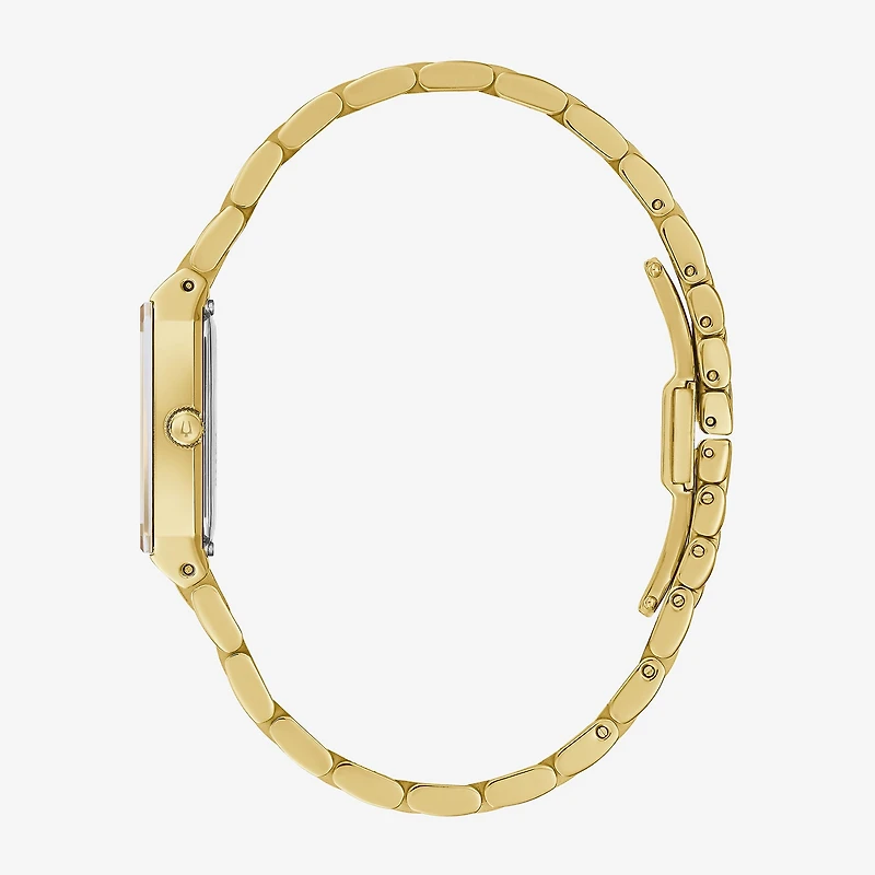 Bulova Our Lady Of Guadalupe / Nuestra Señora De Guadalupe Womens Diamond Accent Gold Tone Stainless Steel Bracelet Watch 97p140lg