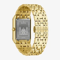 Bulova Our Lady Of Guadalupe / Nuestra Señora De Guadalupe Mens Diamond Accent Gold Tone Stainless Steel Bracelet Watch 97d120lg