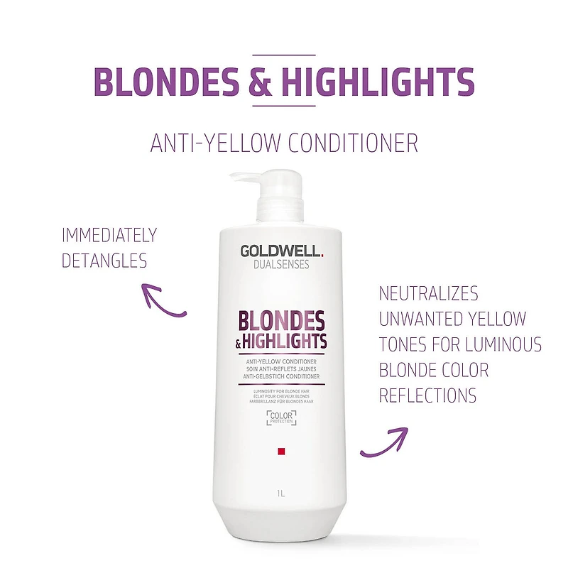 Goldwell Dualsenses Blondes & Highlights Anti-Yellow Conditioner 33.8 oz.