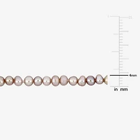 Womens White Cultured Freshwater Pearl 14K Gold Strand Bracelet