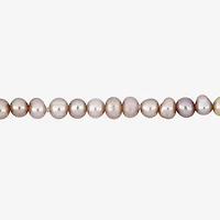 Womens White Cultured Freshwater Pearl 14K Gold Strand Bracelet