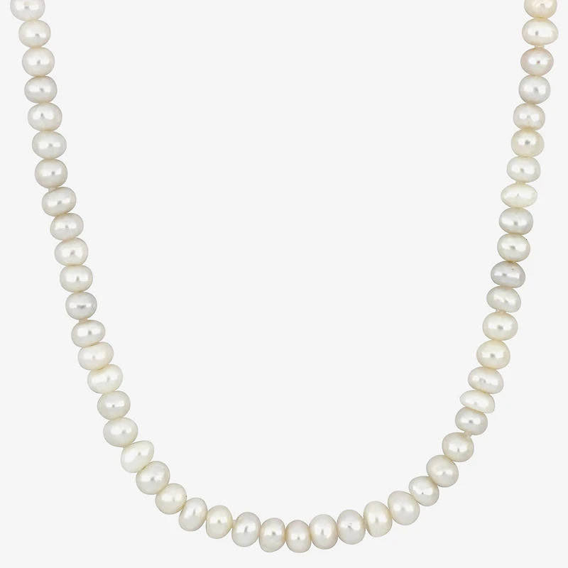 Womens White Inch Strand Necklace