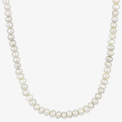 Womens White 16 Inch Strand Necklace