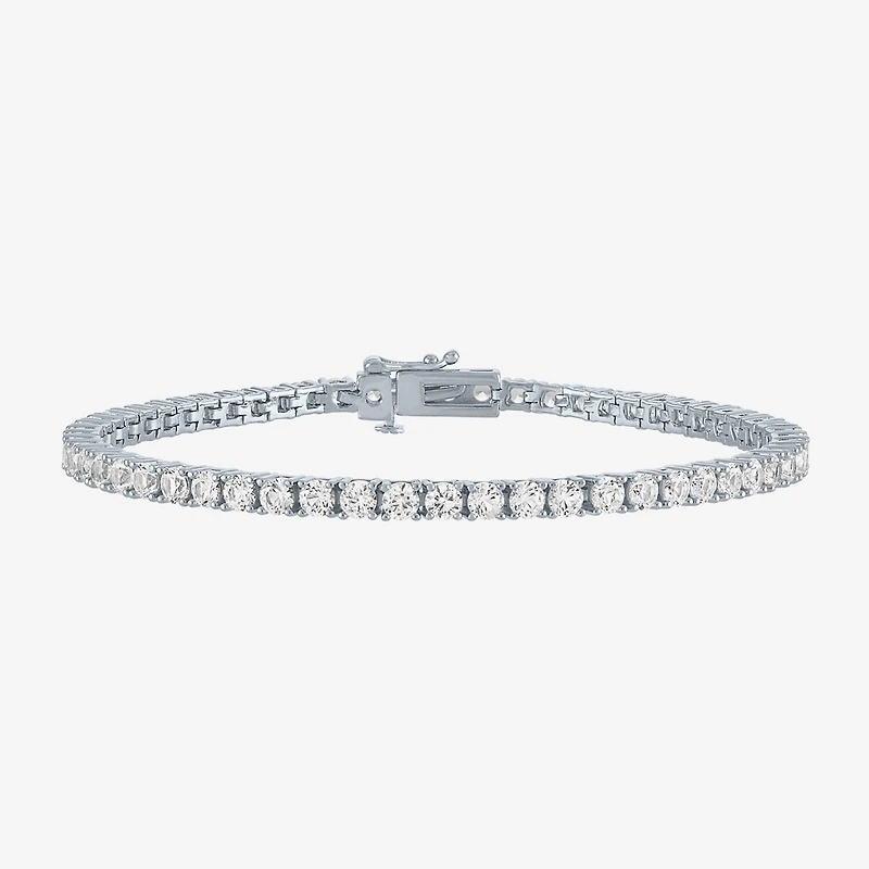 Womens Lab Created White Sapphire Sterling Silver Jewelry Set