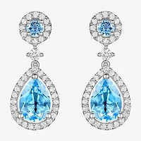 Womens Gemstone 14K Gold Over Silver Pear Drop Earrings