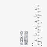 Womens 1/2 CT. T.W. Natural White Diamond 10K Gold 18.6mm Hoop Earrings