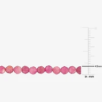 Womens Genuine Tourmaline 18K Rose Gold Over Silver Beaded Bracelet