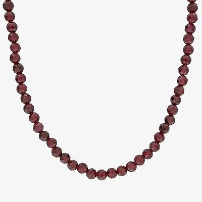 Womens Genuine Gemstone Sterling Silver Pendant Necklace