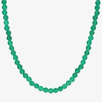 Womens Genuine Gemstone Sterling Silver Pendant Necklace