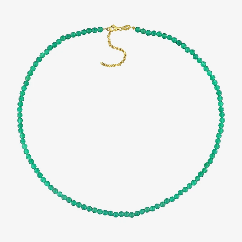 Womens Genuine Gemstone Sterling Silver Pendant Necklace