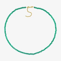 Womens Genuine Gemstone Sterling Silver Pendant Necklace
