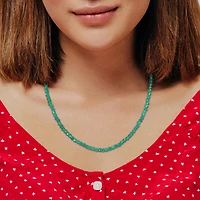 Womens Genuine Gemstone Sterling Silver Pendant Necklace