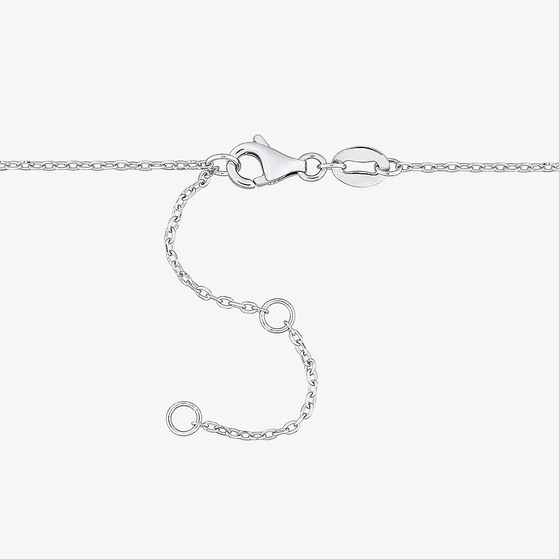 Womens Blue Aquamarine Sterling Silver 17 Inch Beaded Necklace