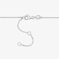 Womens Blue Aquamarine Sterling Silver 17 Inch Beaded Necklace