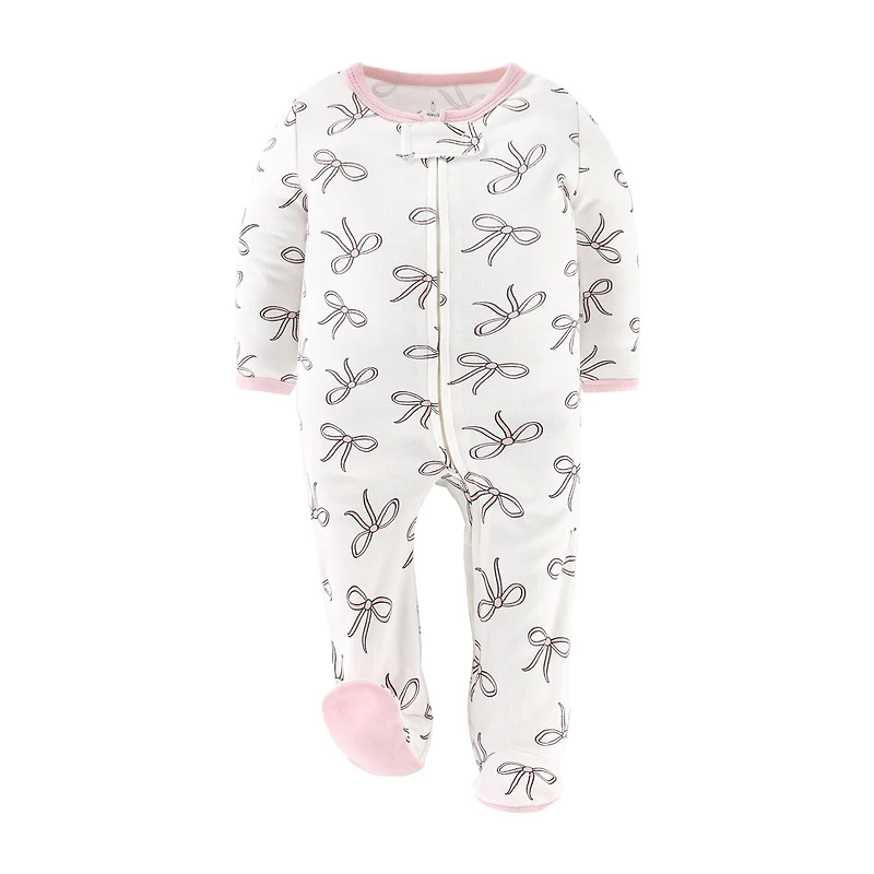 The Peanutshell Balletcore Baby Girls 3-pc. Bows Sleep and Play