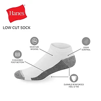 Hanes Ultimate Mens Multi-Pack 6 Pair Low Cut Socks