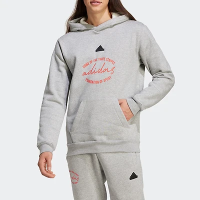 adidas Mens Long Sleeve Fleece Active Hoodie