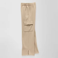 Xersion Little & Big Kid Girls Mid Rise Wide Leg Active Fleece Cargo Pant