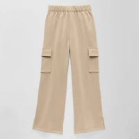 Xersion Little & Big Kid Girls Mid Rise Wide Leg Active Fleece Cargo Pant