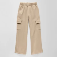 Xersion Little & Big Kid Girls Mid Rise Wide Leg Active Fleece Cargo Pant