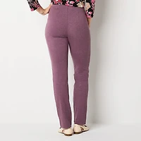 Liz Claiborne Alexis Ponte Womens Tall Straight Mid Rise Pull-On Pant