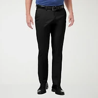 Haggar Premium No Iron Khaki Mens Comfort Waistband Slim Fit Flat Front Pant