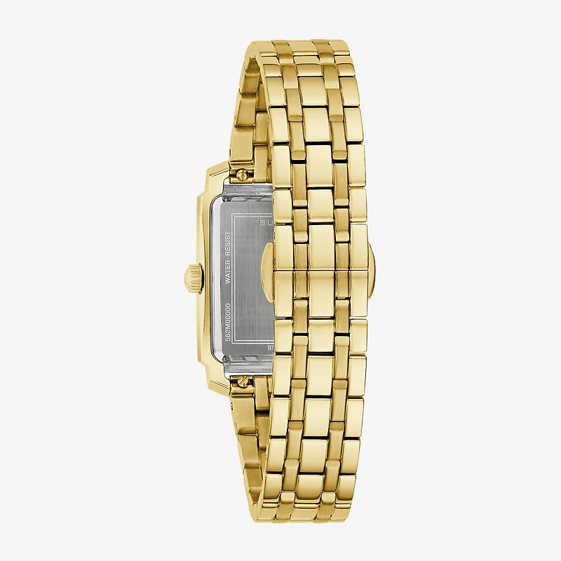 Bulova Sutton Womens Gold Tone Stainless Steel Bracelet Watch 97l186
