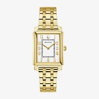 Bulova Sutton Womens Gold Tone Stainless Steel Bracelet Watch 97l186