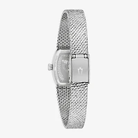 Bulova Goddess Of Time Womens Silver Tone Stainless Steel Bracelet Watch 96l343
