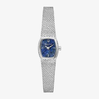 Bulova Goddess Of Time Womens Silver Tone Stainless Steel Bracelet Watch 96l343