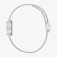 Bulova Goddess Of Time Womens Silver Tone Stainless Steel Bracelet Watch 96l343