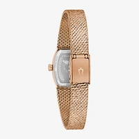 Bulova Goddess Of Time Womens Rose Goldtone Stainless Steel Bracelet Watch 97l185