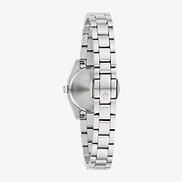 Bulova Surveyor Womens Silver Tone Stainless Steel Bracelet Watch 96l345