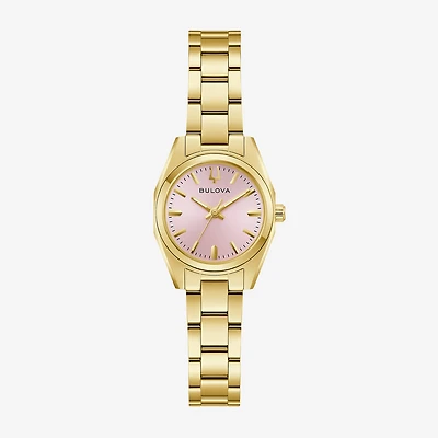 Bulova Surveyor Womens Gold Tone Stainless Steel Bracelet Watch 97l187