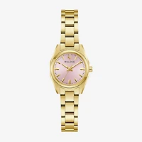 Bulova Surveyor Womens Gold Tone Stainless Steel Bracelet Watch 97l187